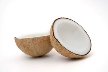 Wall Mural - coconuts isolated on the white