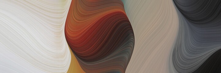 Poster - dynamic colorful curves design with rosy brown, very dark blue and gray gray colors. can be used as header or banner