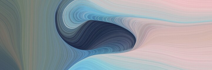 Poster - modern decorative curves background with slate gray, pastel gray and pastel blue colors. can be used as header or banner