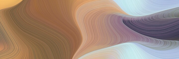 Poster - motion decorative curves graphic with pastel brown, light gray and dark slate gray colors. can be used as header or banner