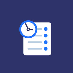 Wall Mural - to do list icon, flat vector