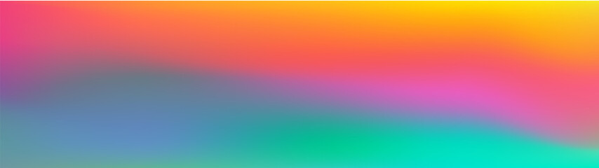 Abstract rainbow panorama. Vector blurred background with a smooth gradient. Colors inspired by 80s vibes.
