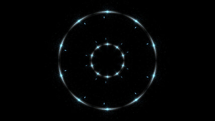 Wall Mural - Beautiful lens flare shine ring effect, Sparks particle