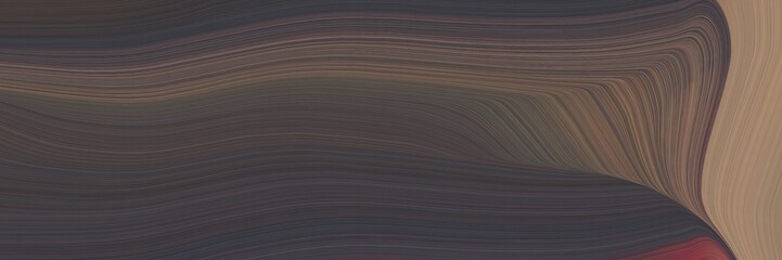 Aufkleber - abstract artistic header design with dark slate gray, gray gray and pastel brown colors. fluid curved flowing waves and curves for poster or canvas