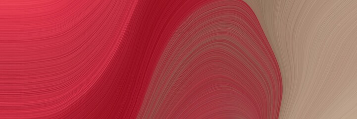 Poster - abstract modern banner with firebrick, rosy brown and moderate red colors. fluid curved flowing waves and curves for poster or canvas