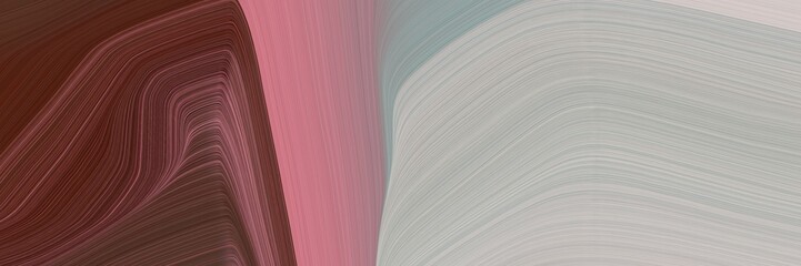 Poster - abstract colorful banner design with dark gray, old mauve and antique fuchsia colors. fluid curved flowing waves and curves for poster or canvas