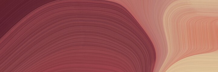 Fototapete - abstract flowing header with dark moderate pink, tan and rosy brown colors. fluid curved lines with dynamic flowing waves and curves for poster or canvas