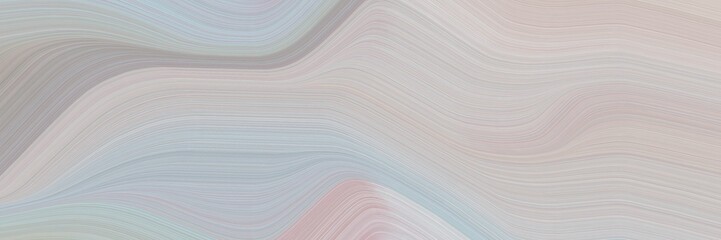 Aufkleber - abstract modern designed horizontal header with silver, dark gray and light gray colors. fluid curved lines with dynamic flowing waves and curves for poster or canvas