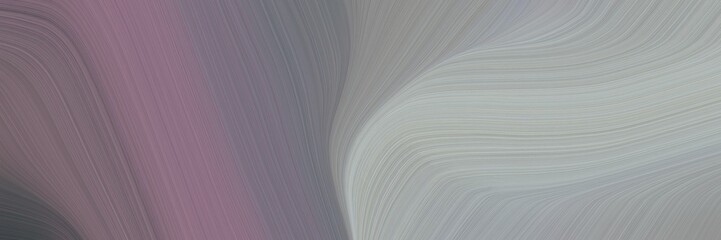 Leinwandbilder - abstract artistic banner with gray gray, ash gray and dark slate gray colors. fluid curved lines with dynamic flowing waves and curves for poster or canvas