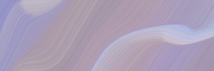 Leinwandbilder - abstract decorative horizontal header with pastel purple, light steel blue and silver colors. fluid curved flowing waves and curves for poster or canvas