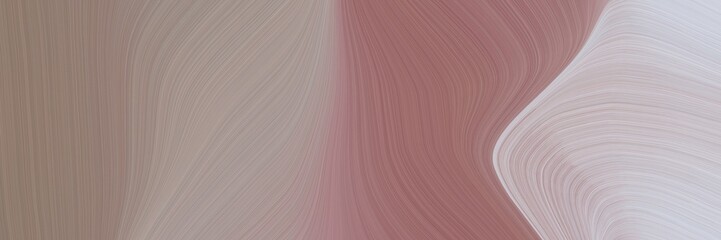 Leinwandbilder - abstract decorative designed horizontal banner with gray gray, pastel gray and pastel purple colors. fluid curved flowing waves and curves for poster or canvas