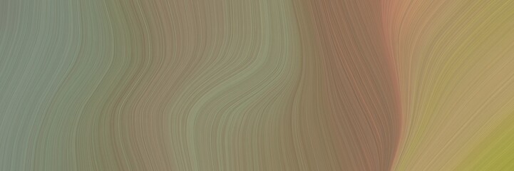 Fototapete - abstract colorful header with gray gray, dark khaki and pastel brown colors. fluid curved flowing waves and curves for poster or canvas