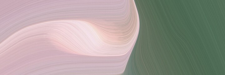 Aufkleber - abstract moving horizontal banner with dim gray, pastel gray and gray gray colors. fluid curved lines with dynamic flowing waves and curves for poster or canvas