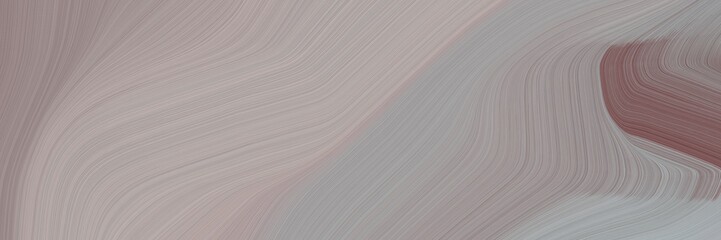 Fototapete - abstract dynamic banner design with dark gray, pastel brown and gray gray colors. fluid curved lines with dynamic flowing waves and curves for poster or canvas