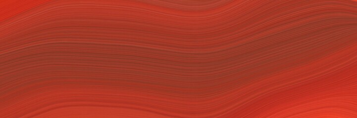 Fototapete - abstract surreal header with firebrick, coffee and saddle brown colors. fluid curved lines with dynamic flowing waves and curves for poster or canvas
