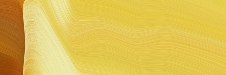 Aufkleber - abstract artistic designed horizontal header with pastel orange, sienna and pale golden rod colors. fluid curved lines with dynamic flowing waves and curves for poster or canvas