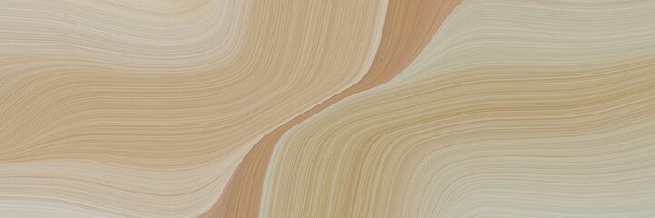 Aufkleber - abstract flowing header design with tan, pastel gray and rosy brown colors. fluid curved lines with dynamic flowing waves and curves for poster or canvas