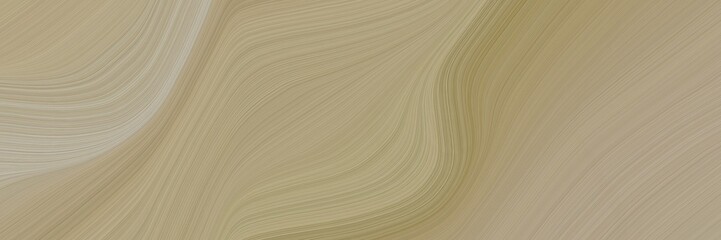 Fototapete - abstract moving designed horizontal banner with rosy brown, ash gray and pastel brown colors. fluid curved lines with dynamic flowing waves and curves for poster or canvas