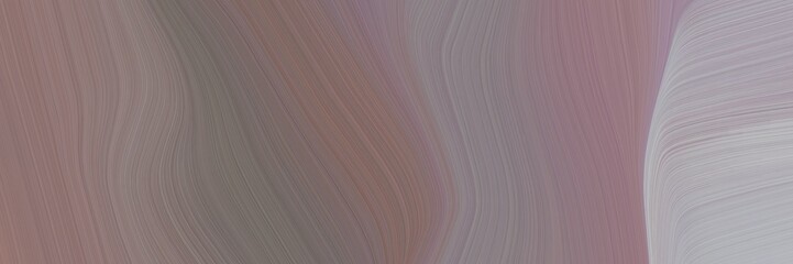 Aufkleber - abstract flowing designed horizontal banner with gray gray, dark gray and dim gray colors. fluid curved lines with dynamic flowing waves and curves for poster or canvas