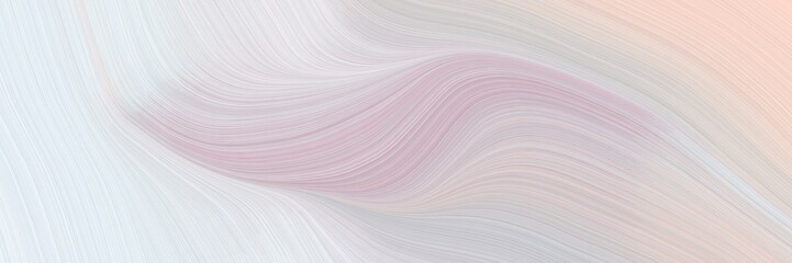 Poster - abstract modern designed horizontal banner with light gray, lavender and pastel purple colors. fluid curved flowing waves and curves for poster or canvas