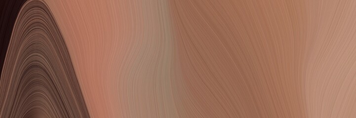Fototapete - abstract moving banner design with pastel brown, very dark pink and old mauve colors. fluid curved flowing waves and curves for poster or canvas