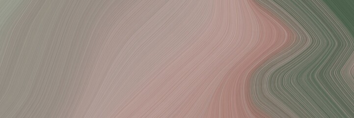 Fototapete - abstract flowing header with rosy brown, dim gray and pastel brown colors. fluid curved flowing waves and curves for poster or canvas