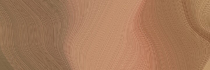 Fototapete - abstract modern header design with pastel brown, rosy brown and brown colors. fluid curved lines with dynamic flowing waves and curves for poster or canvas
