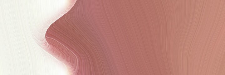 Leinwandbilder - abstract moving horizontal header with indian red, linen and tan colors. fluid curved lines with dynamic flowing waves and curves for poster or canvas