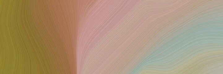 Fototapete - abstract dynamic banner with rosy brown, pastel brown and peru colors. fluid curved flowing waves and curves for poster or canvas
