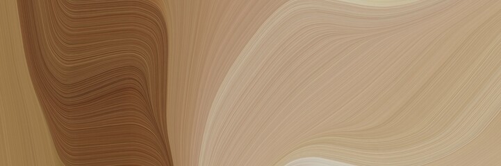Poster - abstract artistic banner design with rosy brown, saddle brown and brown colors. fluid curved lines with dynamic flowing waves and curves for poster or canvas