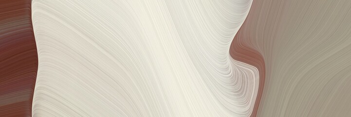 Leinwandbilder - abstract decorative banner with light gray, old mauve and rosy brown colors. fluid curved flowing waves and curves for poster or canvas