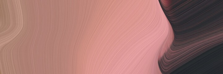 Poster - abstract moving header design with rosy brown, very dark blue and tan colors. fluid curved lines with dynamic flowing waves and curves for poster or canvas