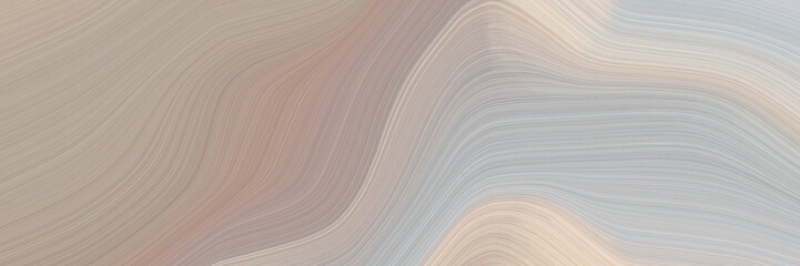 Poster - abstract flowing designed horizontal banner with dark gray, light gray and wheat colors. fluid curved lines with dynamic flowing waves and curves for poster or canvas