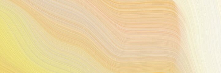 Fototapete - abstract decorative designed horizontal header with wheat, pale golden rod and beige colors. fluid curved flowing waves and curves for poster or canvas