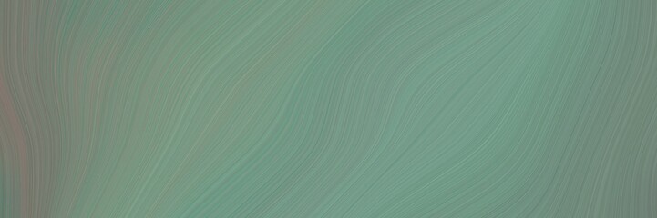 Poster - abstract flowing banner design with gray gray, dark sea green and dim gray colors. fluid curved flowing waves and curves for poster or canvas
