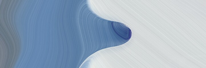 Poster - abstract flowing banner design with light slate gray, light gray and dark slate blue colors. fluid curved flowing waves and curves for poster or canvas