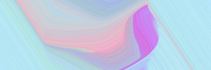 Poster - abstract artistic designed horizontal header with powder blue, orchid and baby pink colors. fluid curved flowing waves and curves for poster or canvas