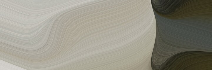 Poster - abstract flowing horizontal header with dark gray, dark slate gray and dim gray colors. fluid curved lines with dynamic flowing waves and curves for poster or canvas
