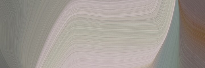 Poster - abstract flowing header design with dark gray, pastel brown and dim gray colors. fluid curved flowing waves and curves for poster or canvas