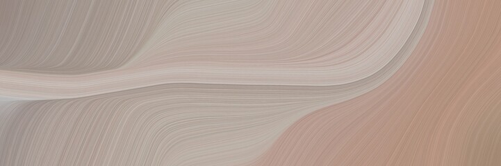 Fototapete - abstract modern header design with rosy brown, silver and gray gray colors. fluid curved flowing waves and curves for poster or canvas