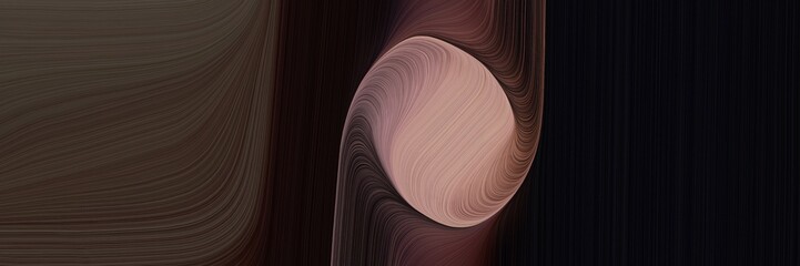Poster - abstract artistic designed horizontal banner with very dark pink, rosy brown and old mauve colors. fluid curved lines with dynamic flowing waves and curves for poster or canvas