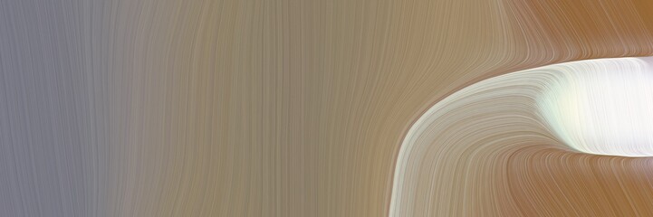 Poster - abstract decorative banner with gray gray, beige and sienna colors. fluid curved flowing waves and curves for poster or canvas
