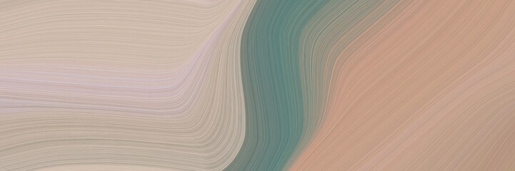 Leinwandbilder - abstract dynamic horizontal header with tan, slate gray and gray gray colors. fluid curved lines with dynamic flowing waves and curves for poster or canvas