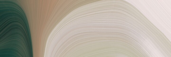 Fototapete - abstract dynamic banner with silver, dark slate gray and pastel brown colors. fluid curved flowing waves and curves for poster or canvas