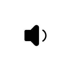 Medium volume flat vector Icon. Isolated speaker sound volume illustration