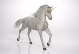 Fototapeta Konie - 3D Render : the portrait of Unicorn horse
