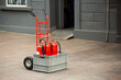 Fire extinguisher cart. Fire safety	
