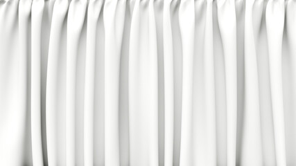 White fabric. White stage silk curtain. Beautiful horizontal background. High resolution.