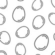 © Lysenko.A - Egg icon in flat style. Breakfast vector illustration on white isolated background. Eggshell seamless pattern business concept.