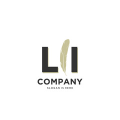 Initial LI letter Unique attractive creative modern luxury beauty fur ornament monogram logo. design vector logotype.